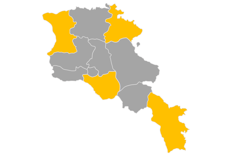 Download editable map of Armenia