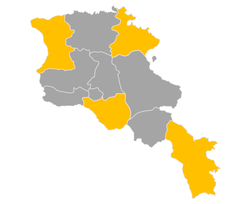 Download editable map of Armenia