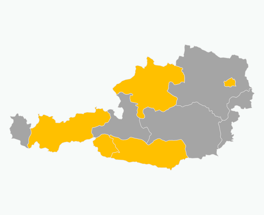 Download editable map of Austria