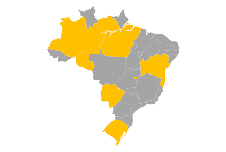 Editable map of Brazil