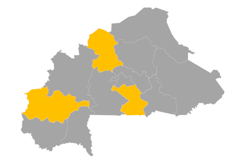 Download editable map of Burkina Faso