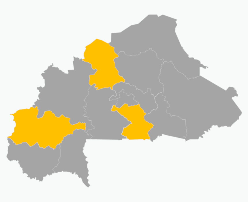 Download editable map of Burkina Faso