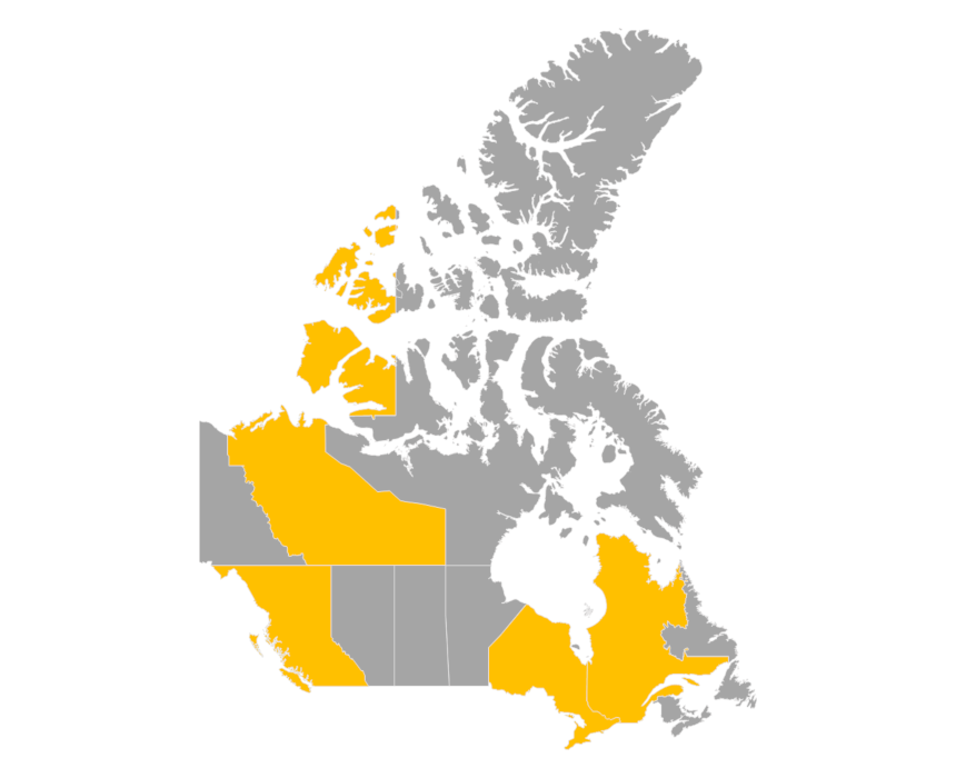 Download editable map of Canada