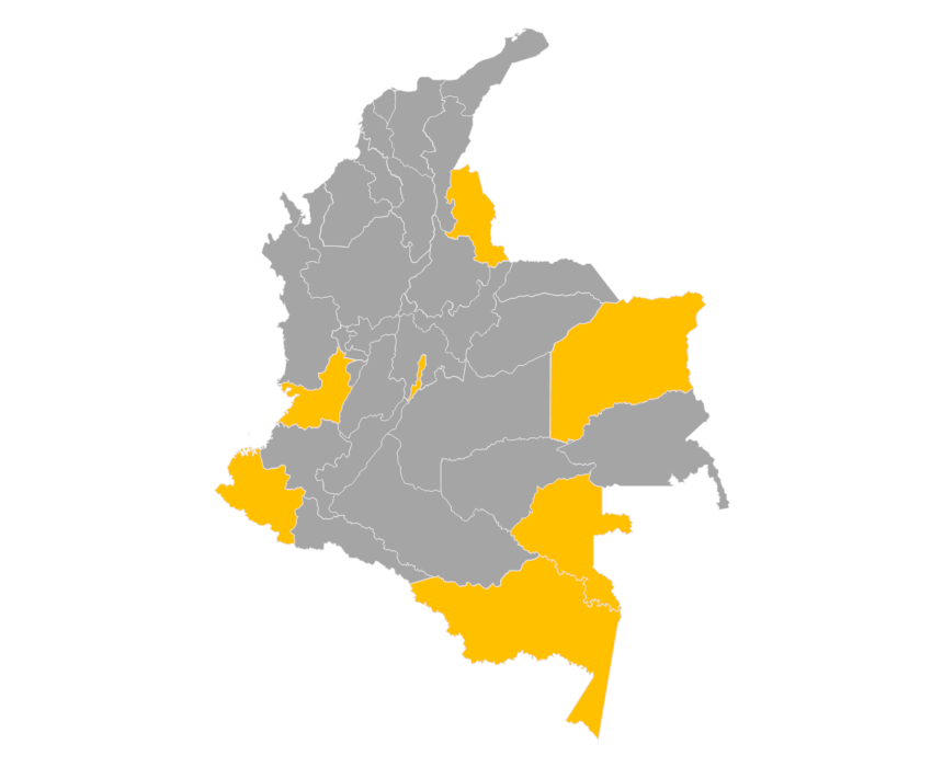 Download editable map of Colombia