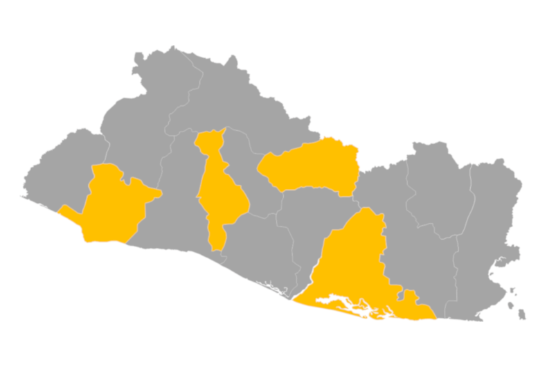 Download editable map of El Salvador