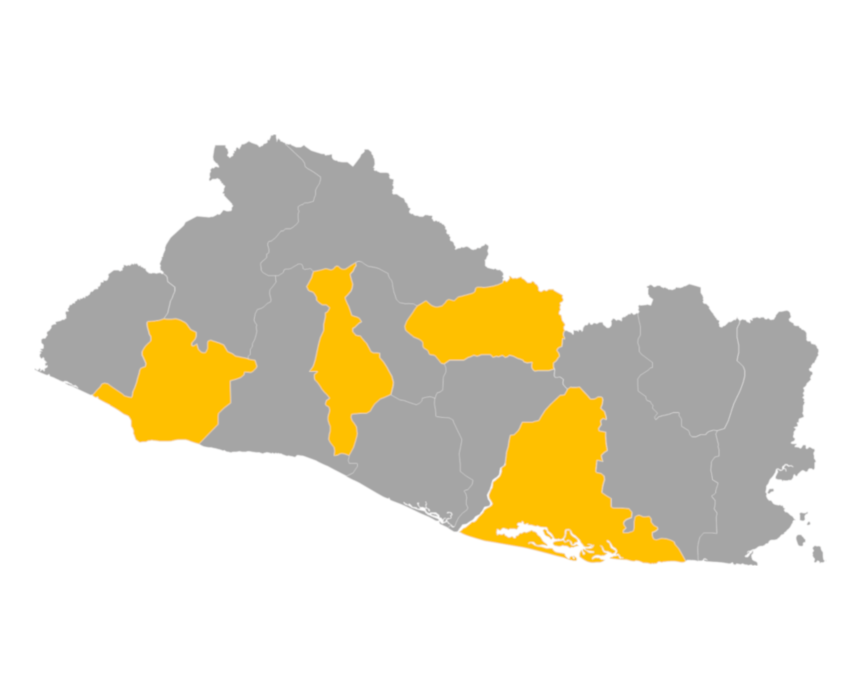 Download editable map of El-Salvador