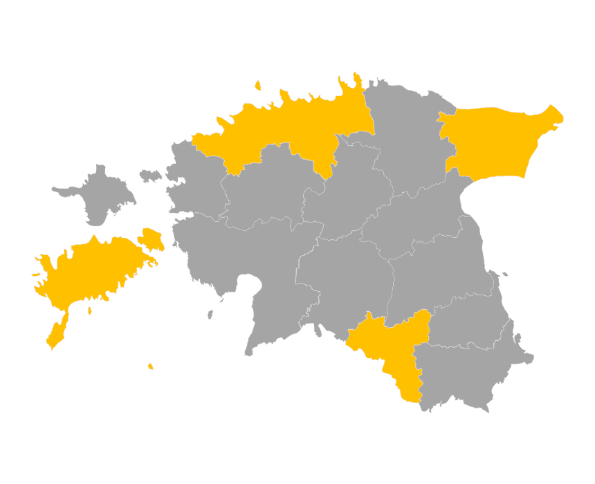 Download editable map of Estonia
