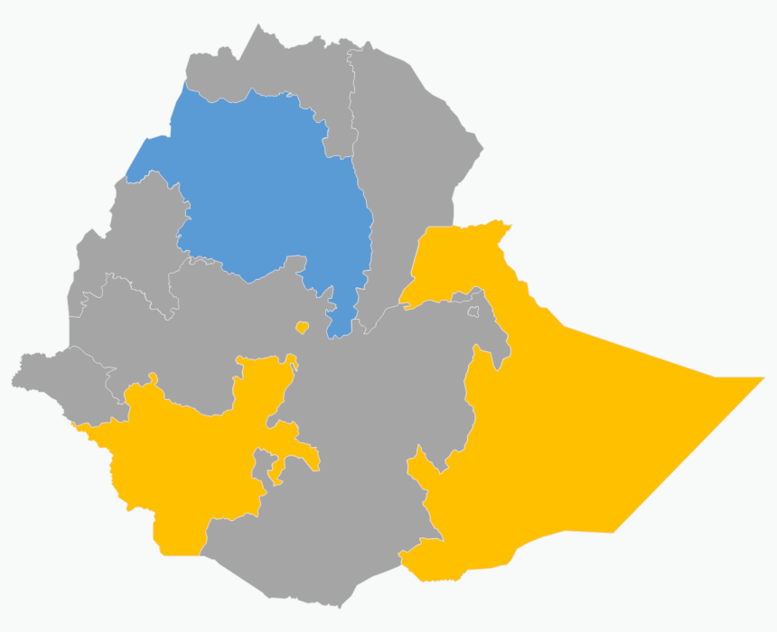 Download editable map of Ethiopia