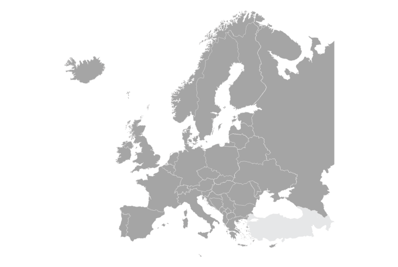 Download editable map of Europe