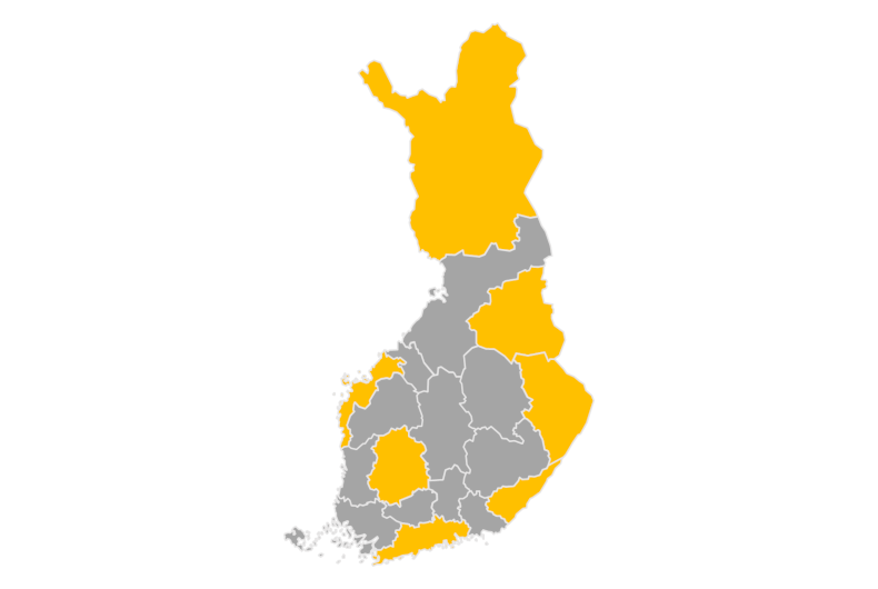 Download editable map of Finland