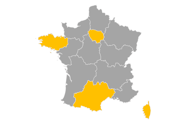 Download editable map of France