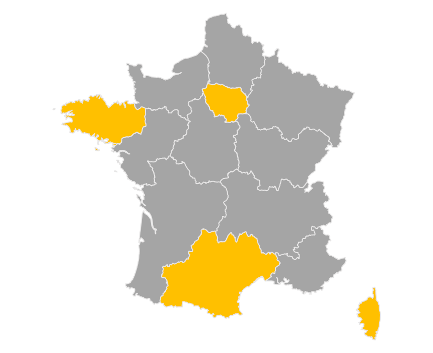 Download editable map of France
