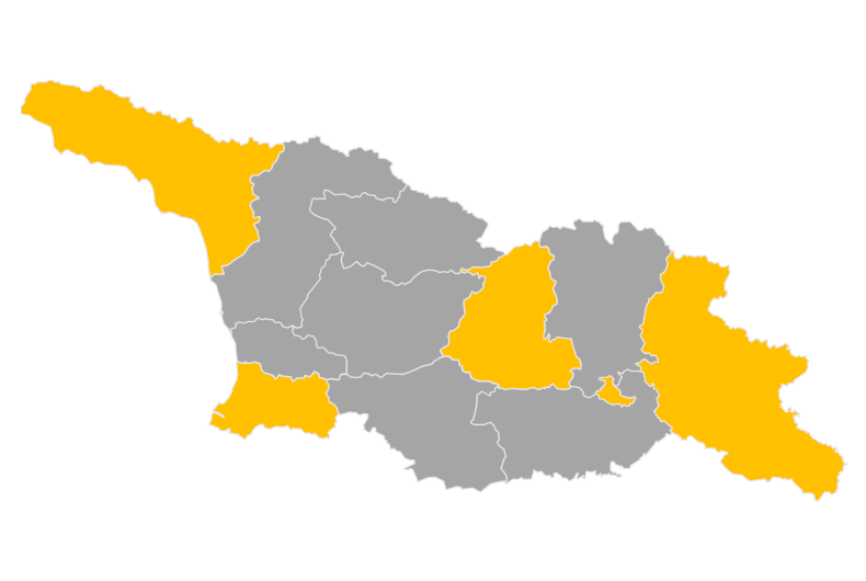 Download editable map of Georgia