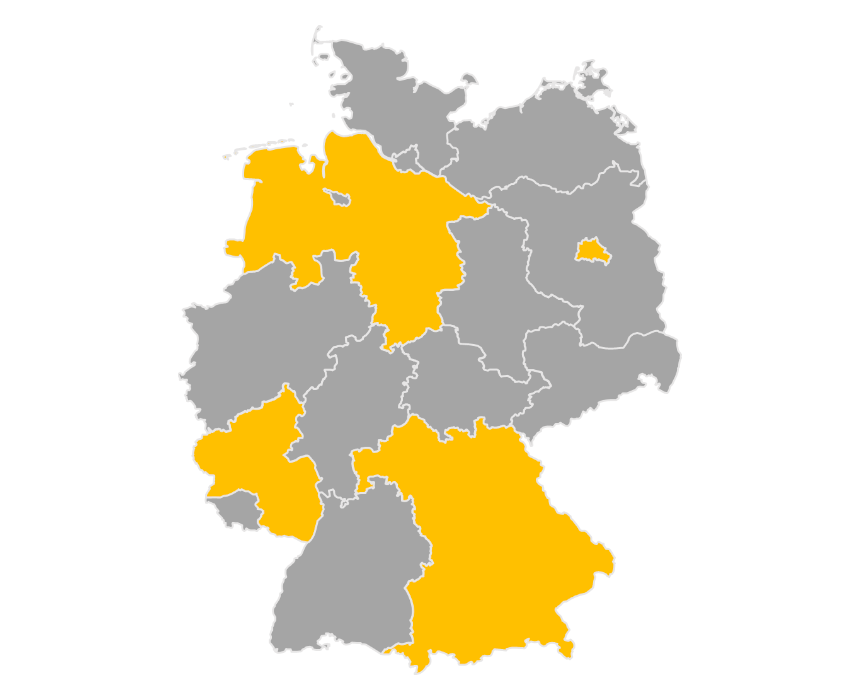 Download editable map of Germany