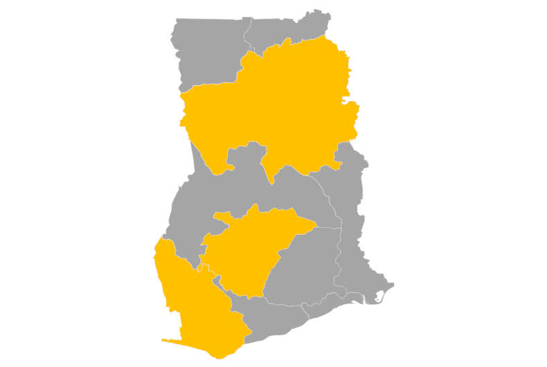 Download editable map of Ghana