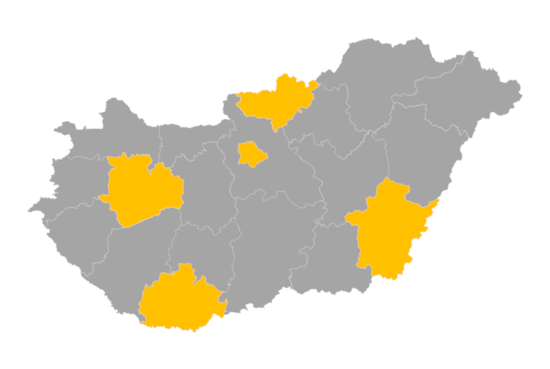 Download editable map Hungary