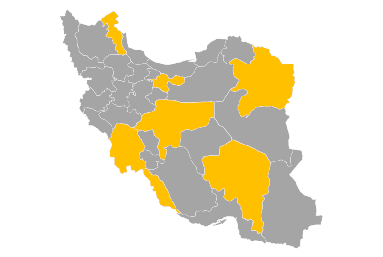 Download editable map of Iran