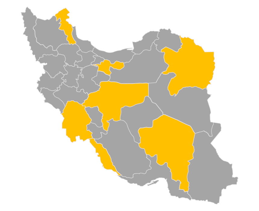 Download editable map of Iran