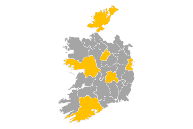Download editable map of Ireland