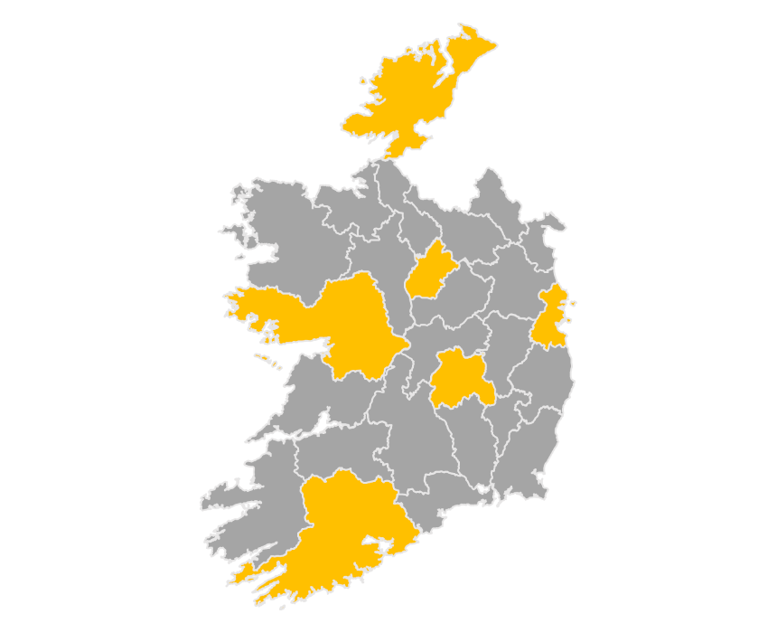 Download editable map of Ireland