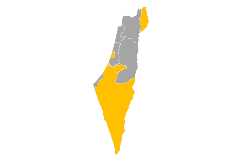 Download editable map of Israel