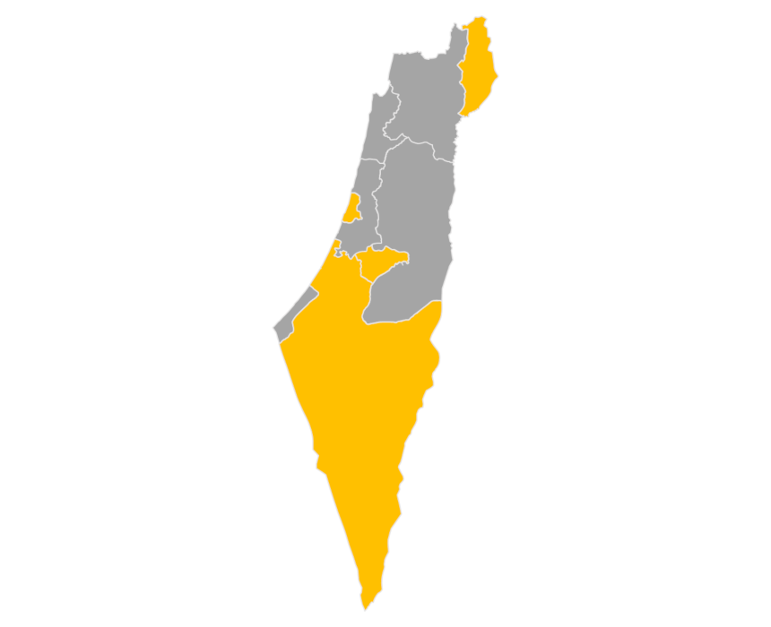 Download editable map of Israel