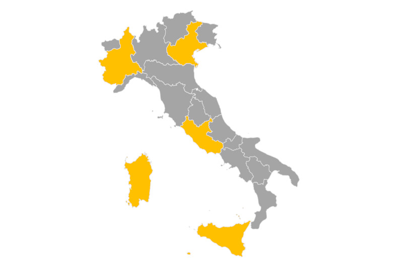 Download editable map of Italy