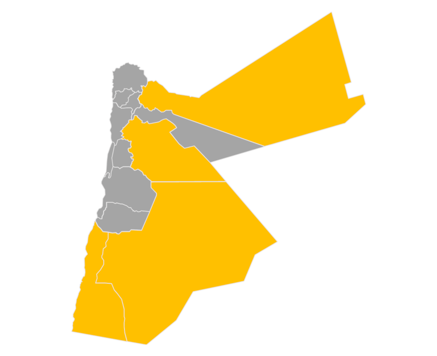 Download editable map of Jordan