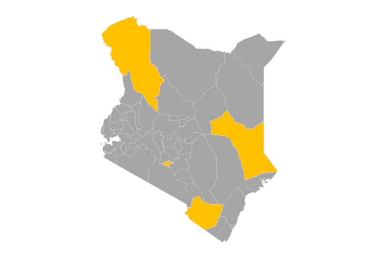 Download editable map of Kenya