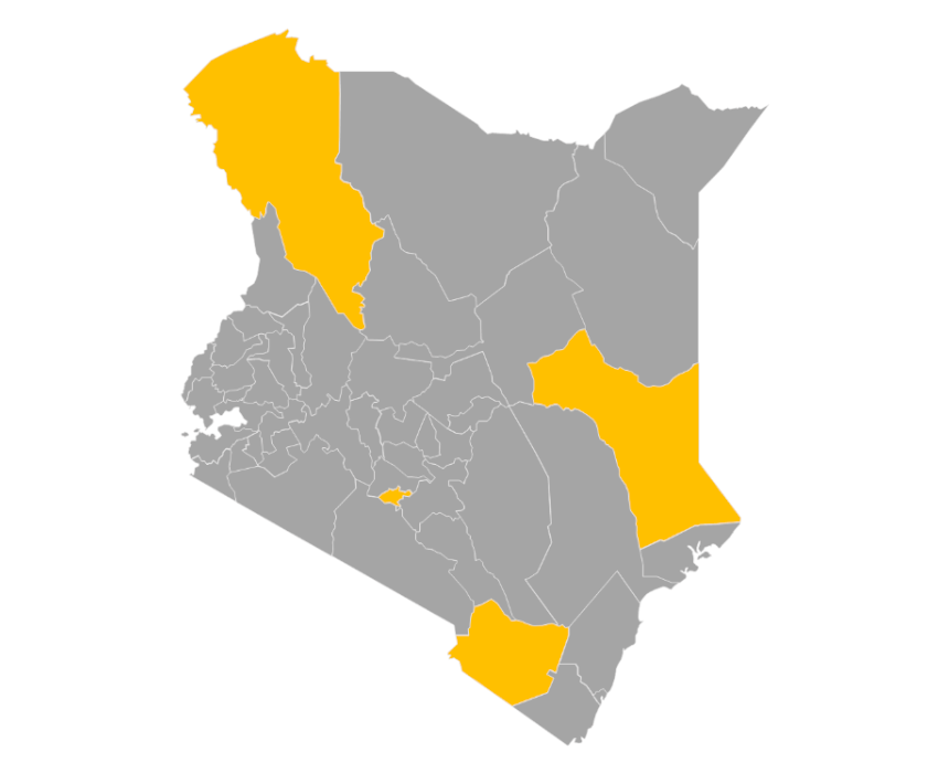 Download editable map of Kenya