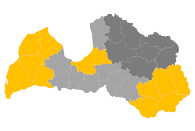 Download editable map of Latvia