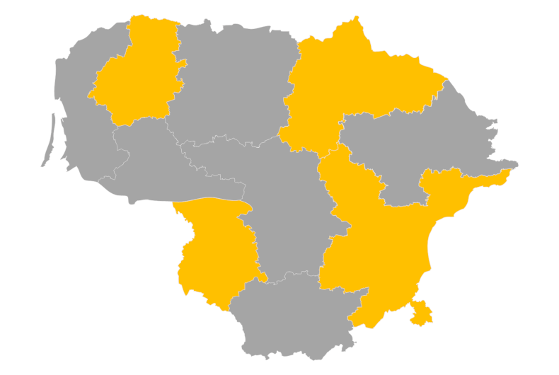 Download editable map of Lithuania