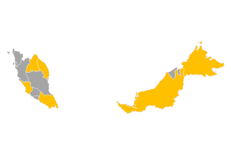 Download editable map of Malaysia