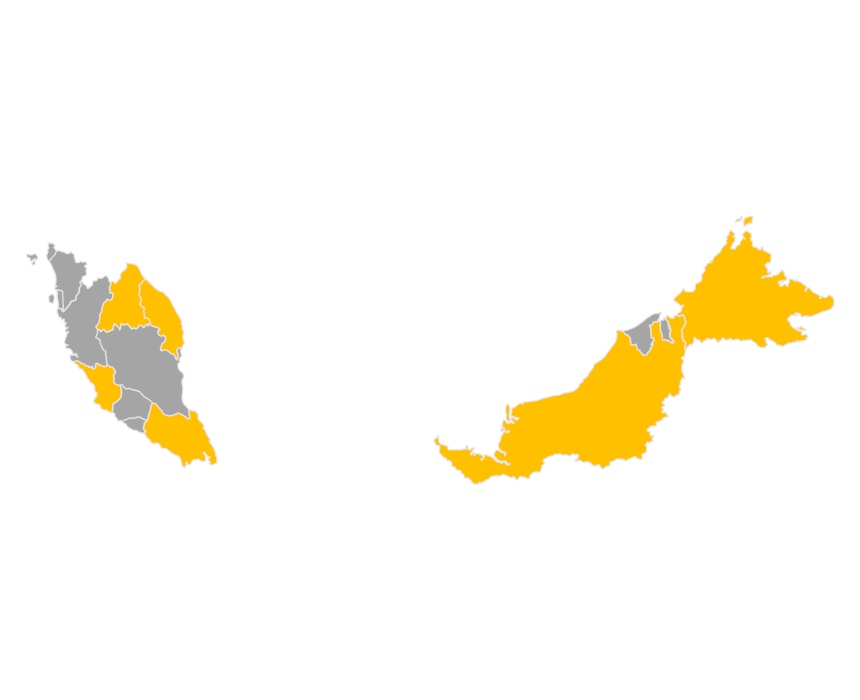 Download editable map of Malaysia