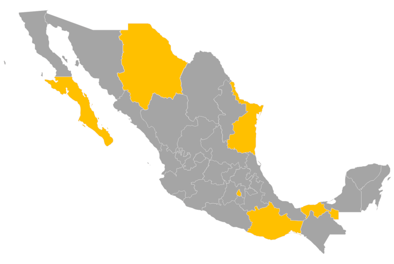 Download editable map of Mexico