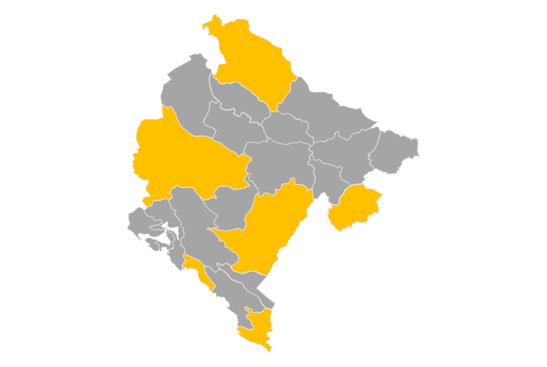 Download editable map of Montenegro