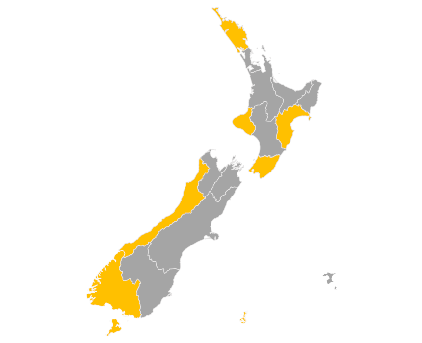 Download editable map of New Zealand