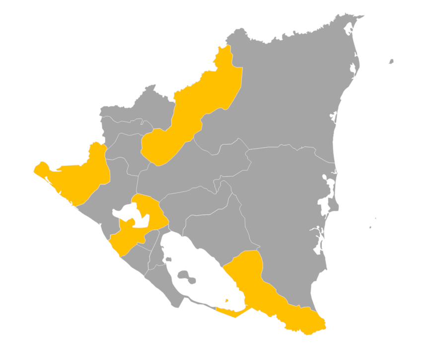 Download editable map of Nicaragua