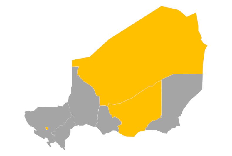 Download editable map Niger