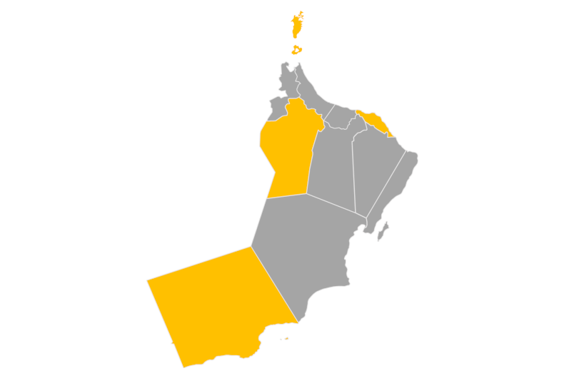 Download editable map of Oman