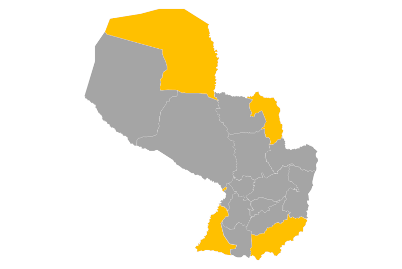 Download editable map of Paraguay