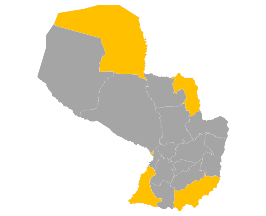 Download editable map of Paraguay