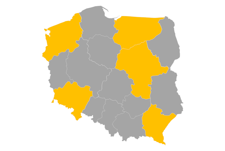 Download editable map of Poland