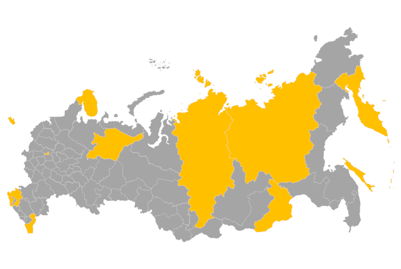 Download editable map of Russia