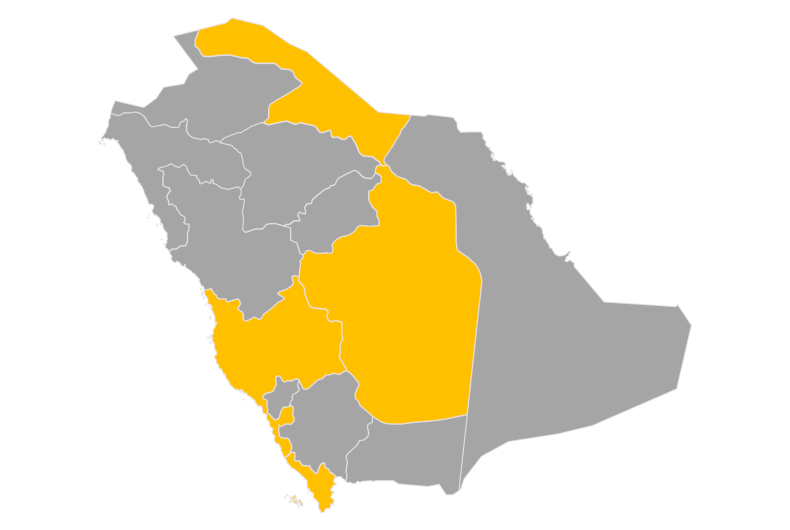 Download editable map of Saudi Arabia