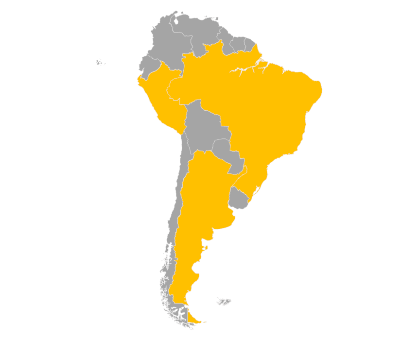 Download editable map of South America