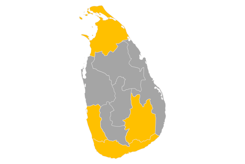 Download editable map of Sri Lanka