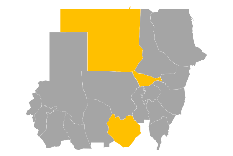 Download editable map of Sudan
