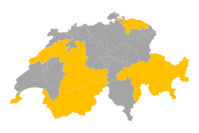 Download editable map of Switzerland