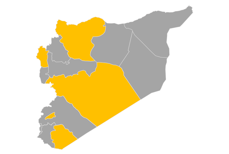 Download editable map of Syria